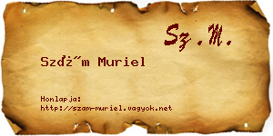 Szám Muriel névjegykártya